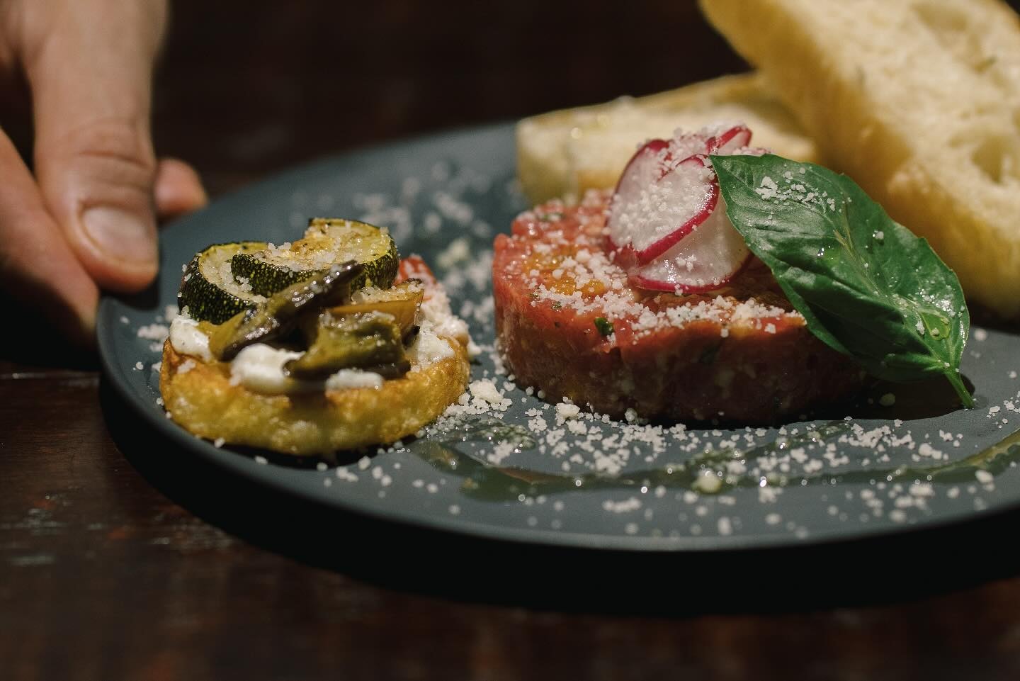 The chef creates daily-changing menus to highlight the best seasonal ingredients